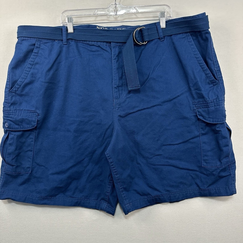 North West Territory Men's‎ Shorts W/Belt Sz 48 Teal Blue